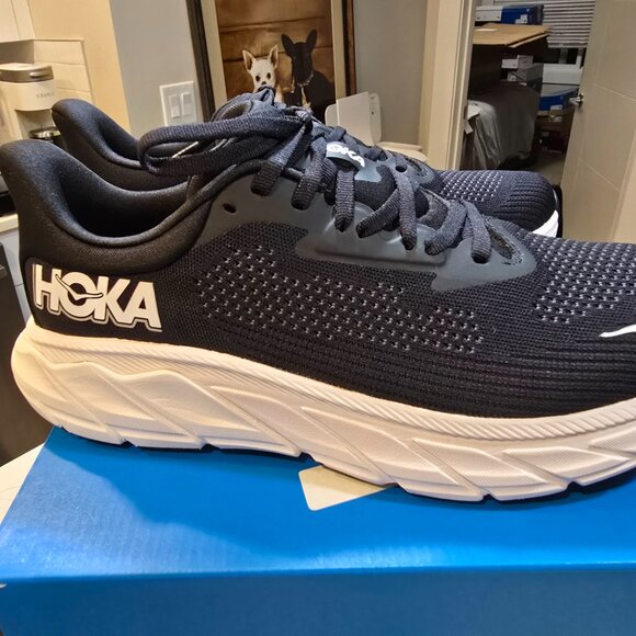 Hoka Arahi 7 9 D Wide Width Shoes Womens Black White Daily Road Race Running NEW - Picture 5 of 13
